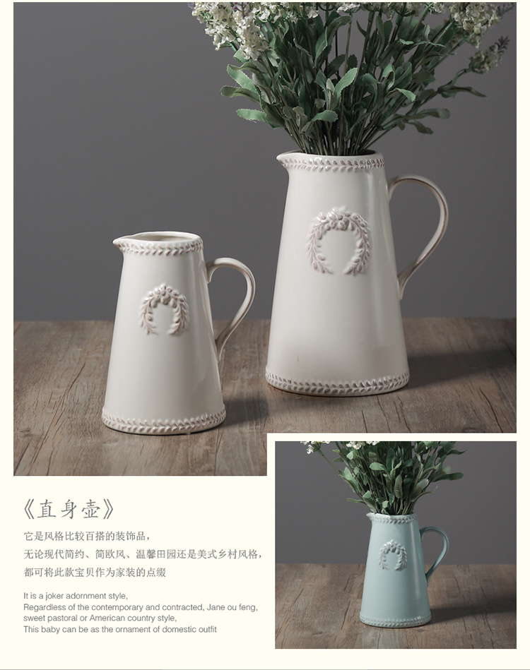 Ceramic Crafts Decorative Flower Vase Minimalist Creative Hydroponic Artificial Flower Arrangement Home Porcelain craft Ceramic Crafts Decorative Flower Vase Minimalist Creative Hydroponic Artificial Flower Arrangement Home Porcelain craft