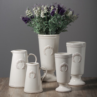 Ceramic Crafts Decorative Flower Vase Minimalist Creative Hydroponic Artificial Flower Arrangement Home Porcelain craft Ceramic Crafts Decorative Flower Vase Minimalist Creative Hydroponic Artificial Flower Arrangement Home Porcelain craft