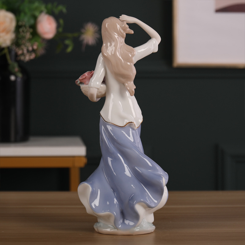 Porcelain craft Beauty Creative Figure Decoration Ceramic Crafts Modern Home Living Room Ornament Bedroom Decorations