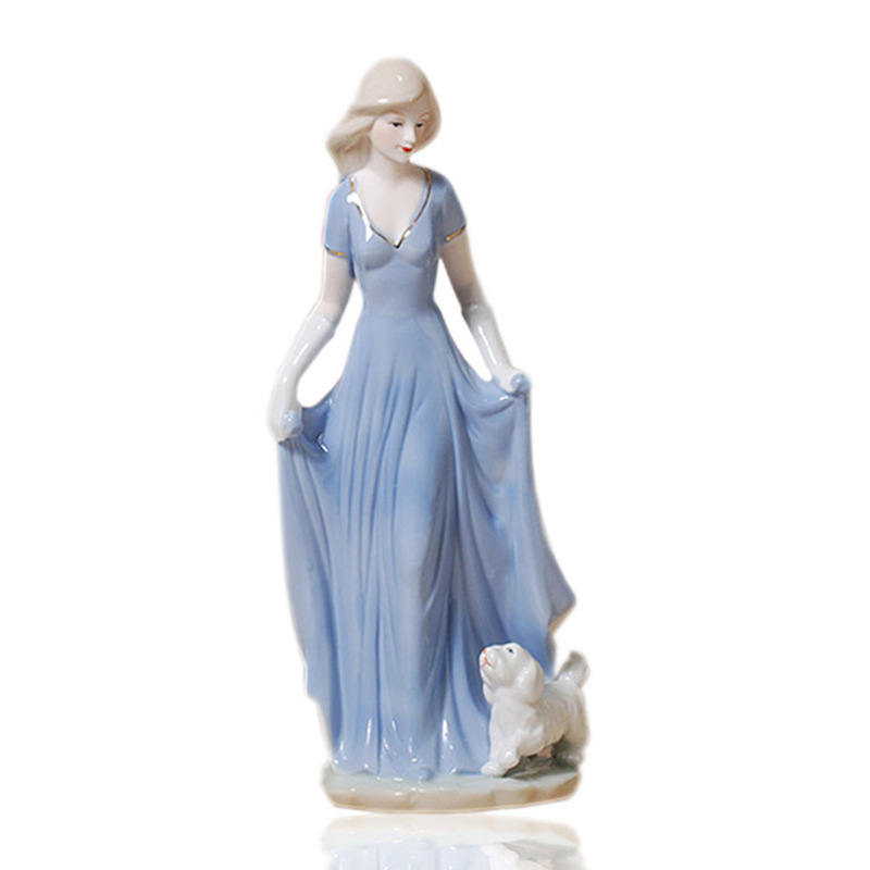Porcelain craft Beauty Creative Figure Decoration Ceramic Crafts Modern Home Living Room Ornament Bedroom Decorations