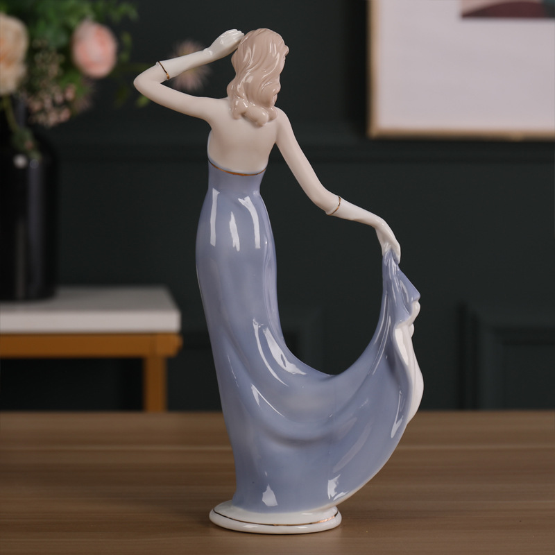 Porcelain craft Beauty Creative Figure Decoration Ceramic Crafts Modern Home Living Room Ornament Bedroom Decorations