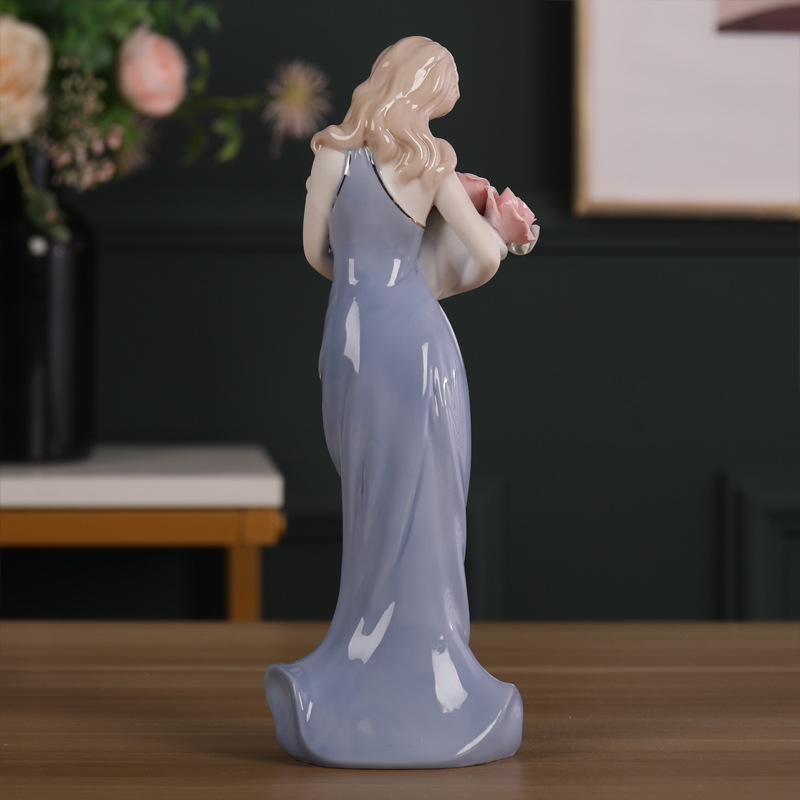 Porcelain craft Beauty Creative Figure Decoration Ceramic Crafts Modern Home Living Room Ornament Bedroom Decorations