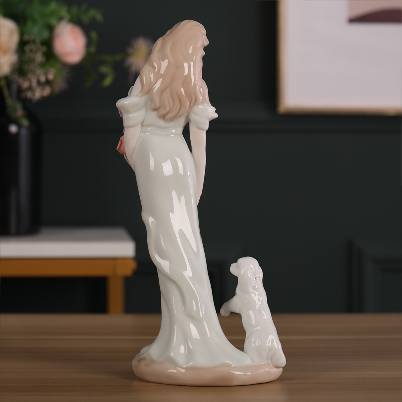 Porcelain craft Beauty Creative Figure Decoration Ceramic Crafts Modern Home Living Room Ornament Bedroom Decorations