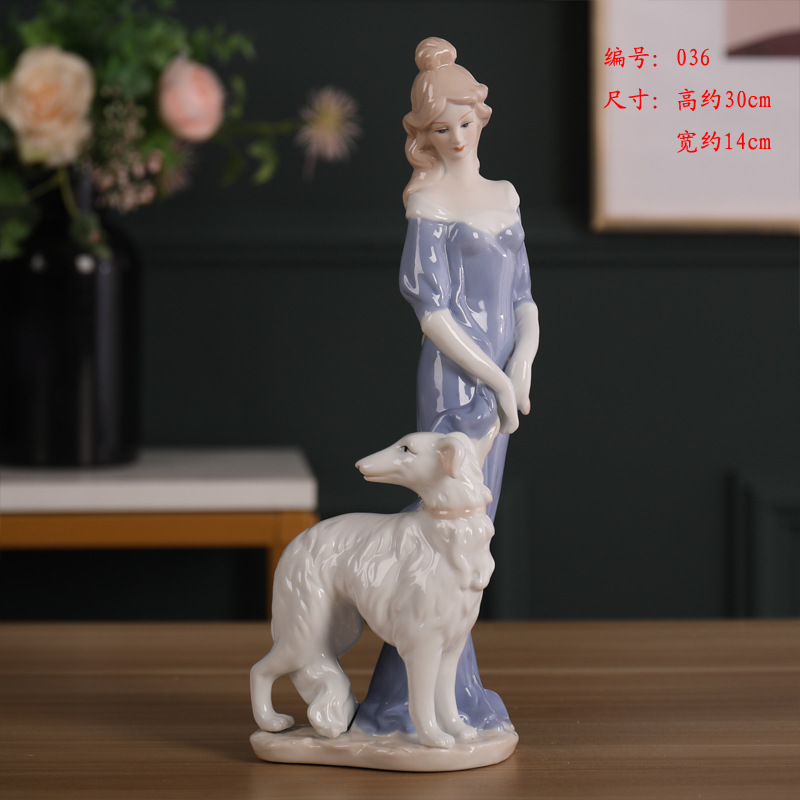 Porcelain craft Beauty Creative Figure Decoration Ceramic Crafts Modern Home Living Room Ornament Bedroom Decorations