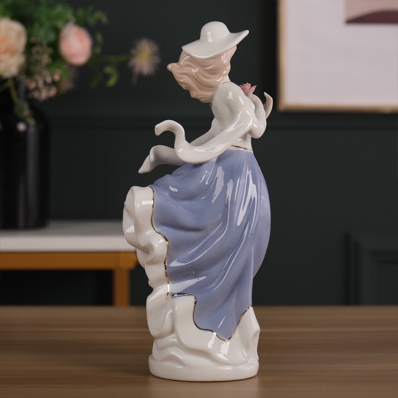 Porcelain craft Beauty Creative Figure Decoration Ceramic Crafts Modern Home Living Room Ornament Bedroom Decorations
