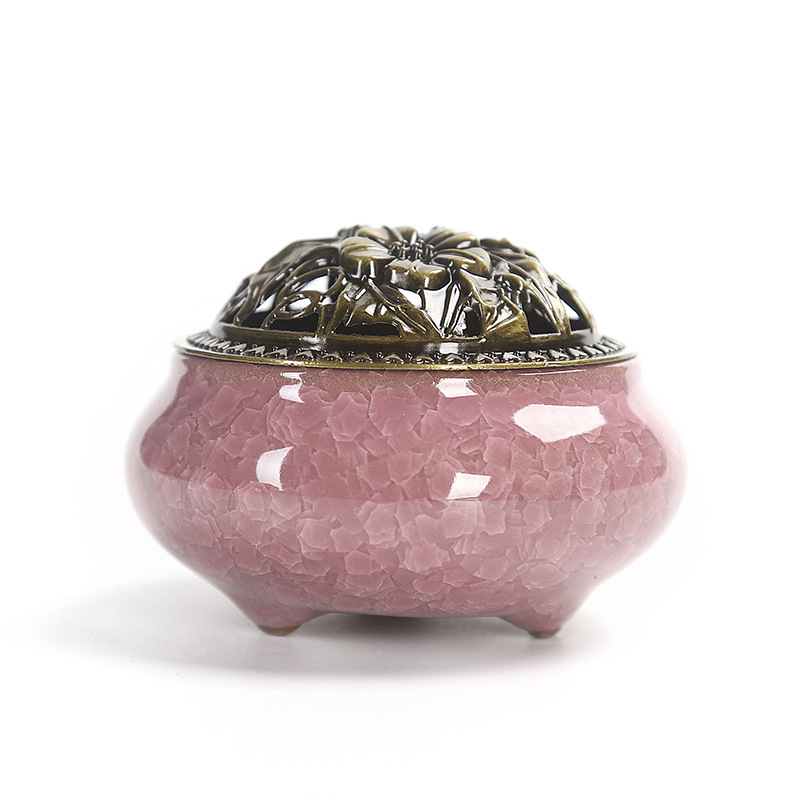 Porcelain craft  Utensils Antique Incense Incense Coil and Sandalwood Ice Crack Incense Holder Factory Wholesale Crafts