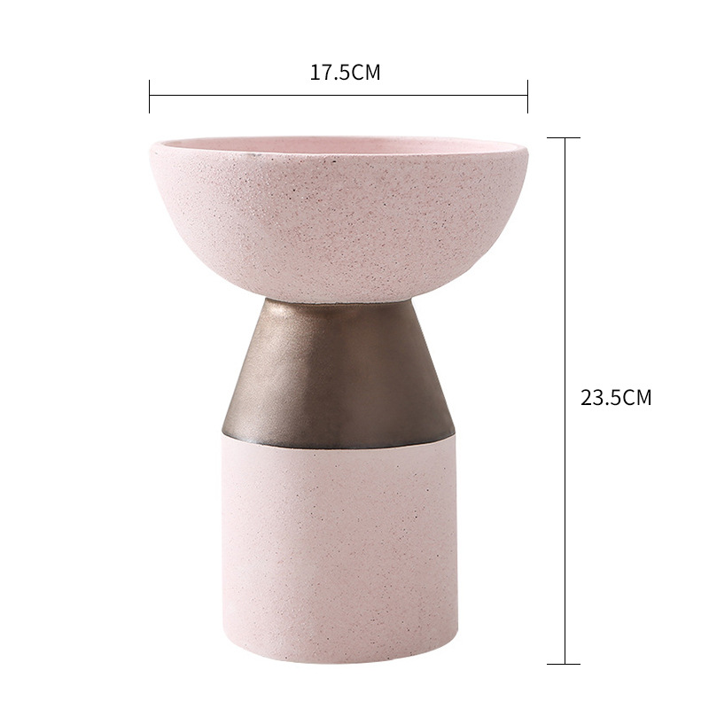 INS Nordic Coarse Sand Glazed Pottery Porcelain Vase Model Room Soft Decoration Crafts Decoration Porcelain craft