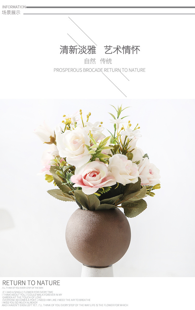 INS Nordic Coarse Sand Glazed Pottery Porcelain Vase Model Room Soft Decoration Crafts Decoration Porcelain craft INS Nordic Coarse Sand Glazed Pottery Porcelain Vase Model Room Soft Decoration Crafts Decoration Porcelain craft
