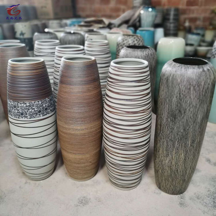 Shengshang Vase Wholesale Modern Artistic Retro Vase Decorative TV Porcelain craft