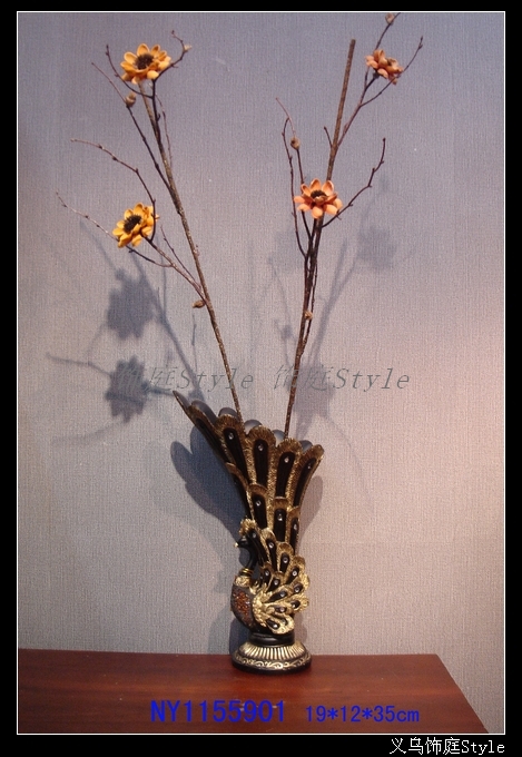 Resin craft home decor Peacock flower pendant