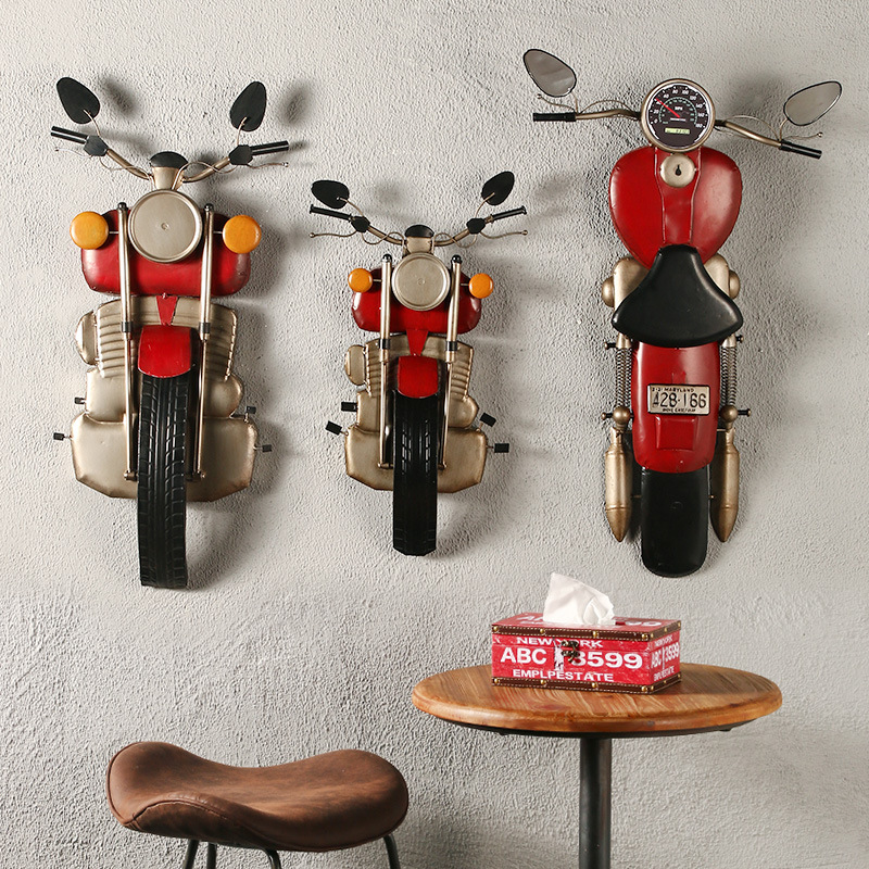 Iron Motorcycle Decoration Vintage Wall Hangings Creative Shop Wall Hangings Wall Decoration Crafts Wholesale
