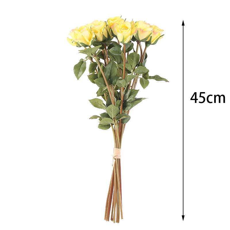 12 Branches Handwriting Rose Artificial Rose Handwriting Rose High-End Artificial Flower Fake Flower Wedding Hand