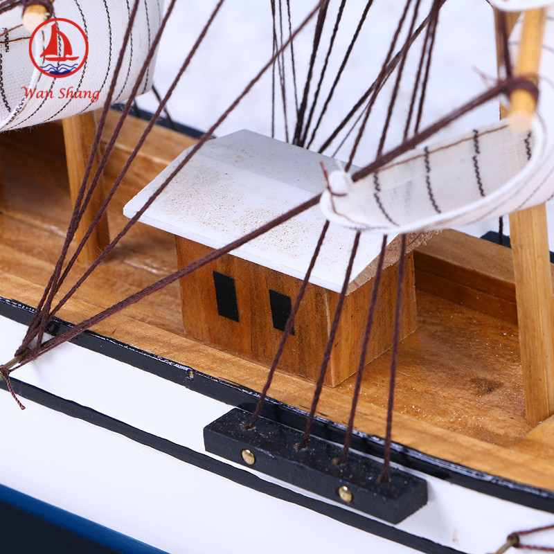 Office Simulation Model Home Decoration Assembly Sailboat Decorative Crafts Blue and White Navy Sailboat Decoration