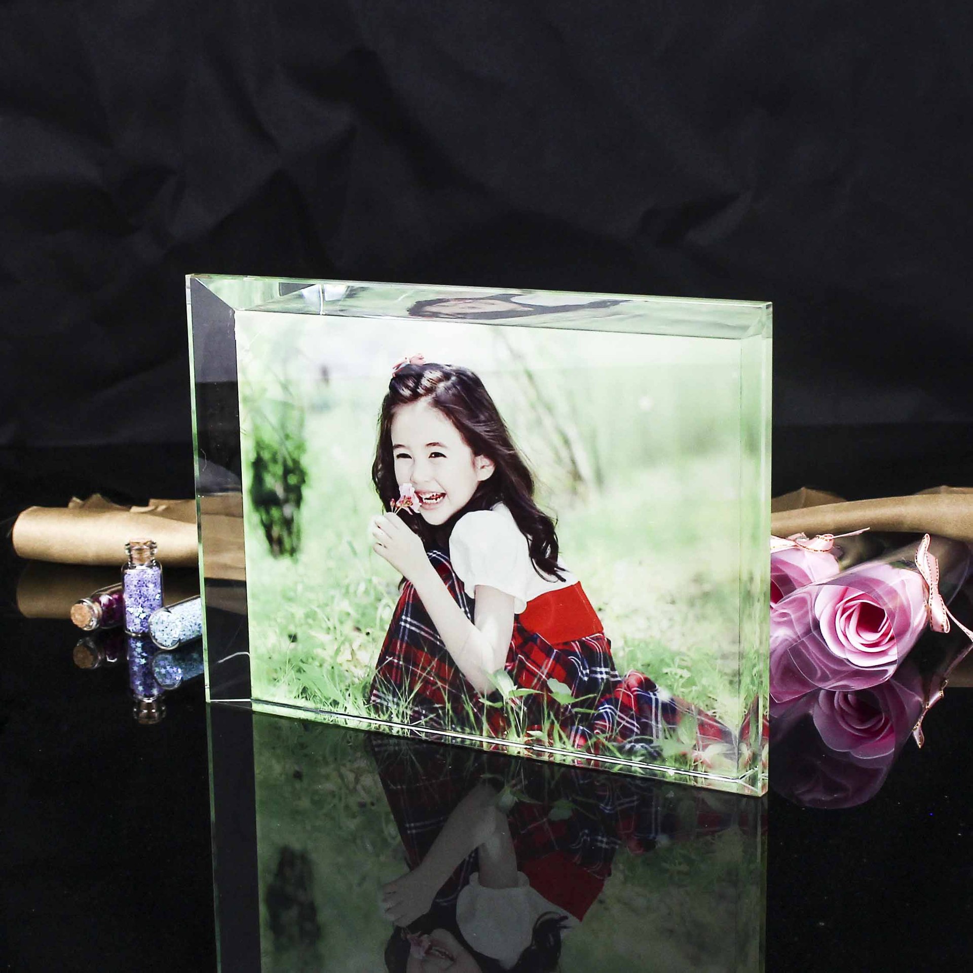 Crystal Crafts Thermal Transfer Cool Squares DIY Artificial K9 Crystal Glass Photo Frames Crystal Blank Consumables