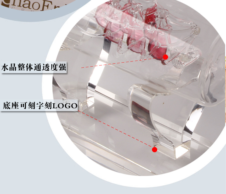 Manufacturer custom crystal crafts drawing boat furnishing pieces of pure checking about creative decorative souvenirs