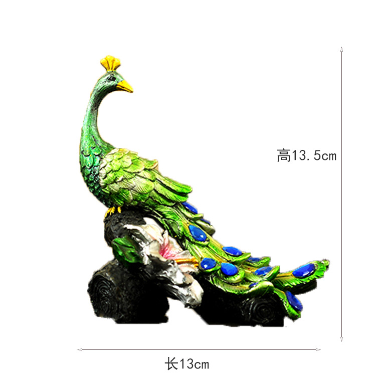Mascot resin crafts peacock decoration creative gifts home office decoration gift manufacturers direct sales