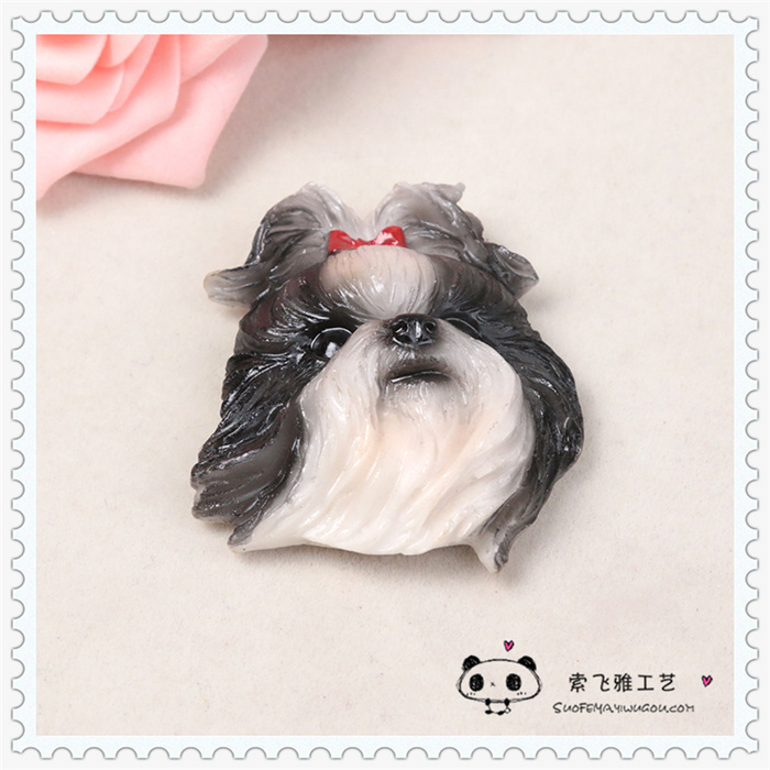 Personalized Dog Head Magnetic Suction Refridgerator Magnets Resin Crafts Fashion Refridgerator Magnets