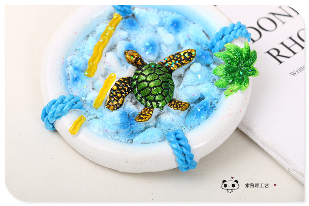 Cartoon Resin Crafts Tropical Turtle Refridgerator Magnets Tourist Souvenir Home Decorative Sticker