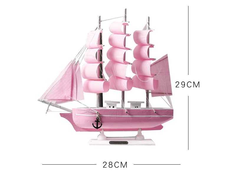 Sailboat Sailing Crafts Simulation Solid Wood Small Wooden Boat Model Decoration Ornaments Graduation Season Gift