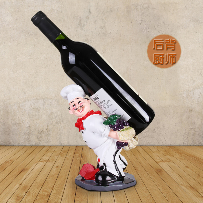 Resin Crafts Creative Chef Wine Rack Home Decoration Wine Cabinet Wine Rack Cartoon Ornaments Resin Crafts Creative Chef Wine Rack Home Decoration Wine Cabinet Wine Rack Cartoon Ornaments