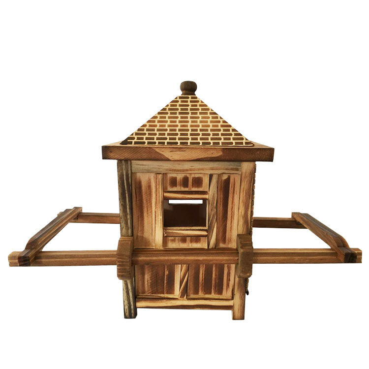 Travel Crafts Wooden Hand Lift Car Wooden Flower Car Antique Flower Car Vintage Wood Products Temple Fair Supply