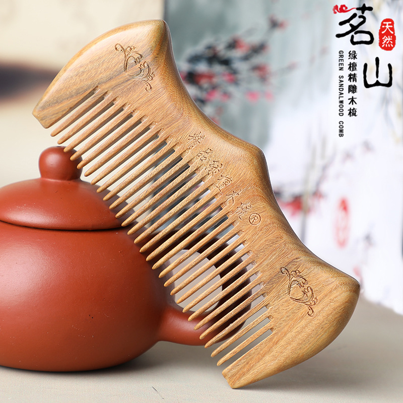 Ebony Wooden Comb Sub Golden Sandalwood Extended Handle Handmade Creative Color Painted Wood crafts Ebony Wooden Comb Sub Golden Sandalwood Extended Handle Handmade Creative Color Painted Wood crafts