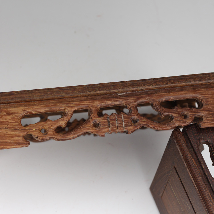 Door Frame Rosewood Base Long Square Crafts Decoration Purple Clay Pot Wood Carving Wooden Pallet Factory Direct Sales