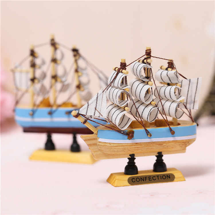 Pink Girl Heart with Lighting Chain Sailing Wooden Ship Model Living Room Partition Wood crafts