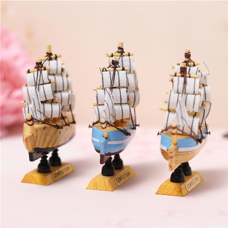 Pink Girl Heart with Lighting Chain Sailing Wooden Ship Model Living Room Partition Wood crafts