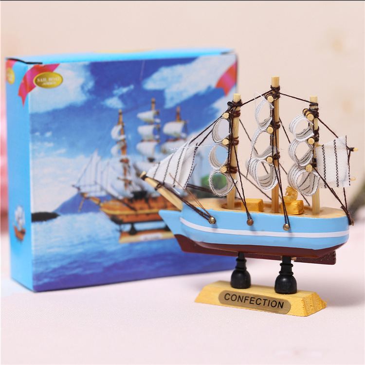 Pink Girl Heart with Lighting Chain Sailing Wooden Ship Model Living Room Partition Wood crafts