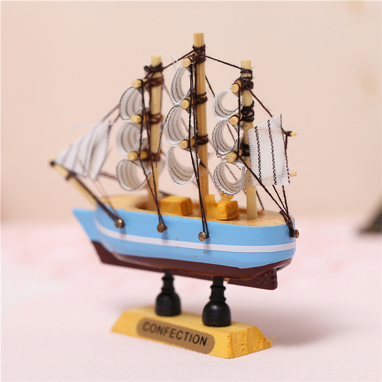 Pink Girl Heart with Lighting Chain Sailing Wooden Ship Model Living Room Partition Wood crafts