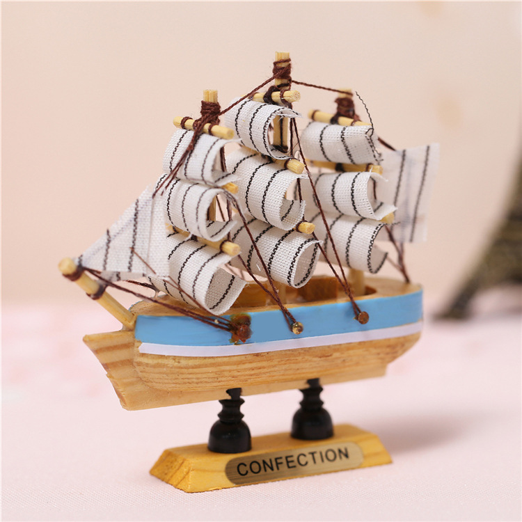 Pink Girl Heart with Lighting Chain Sailing Wooden Ship Model Living Room Partition Wood crafts