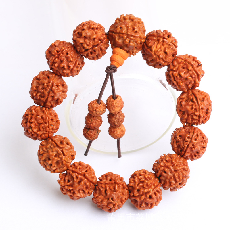 Rudraksha Vintage Men&#039;s Rudraksha-Piece 17mm Buddha Beads Bracelet Crafts Bodhi Bracelet Wholesale