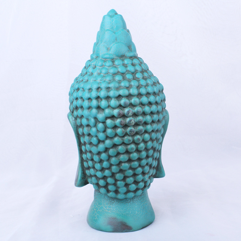 Resin Crafts New Chinese Zen Buddha Head Decoration Living Room Entrance Vairocana Buddha Ornament
