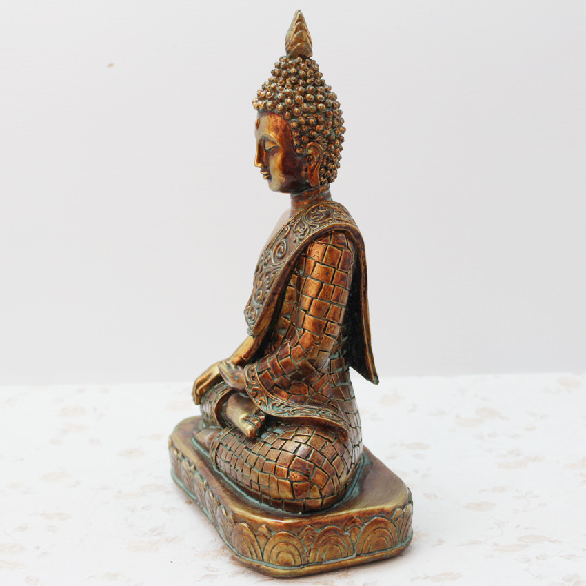 Resin Crafts Thailand Golden Buddha Ornament Home Furnishings Southeast Asia Buddha Head Decorations
