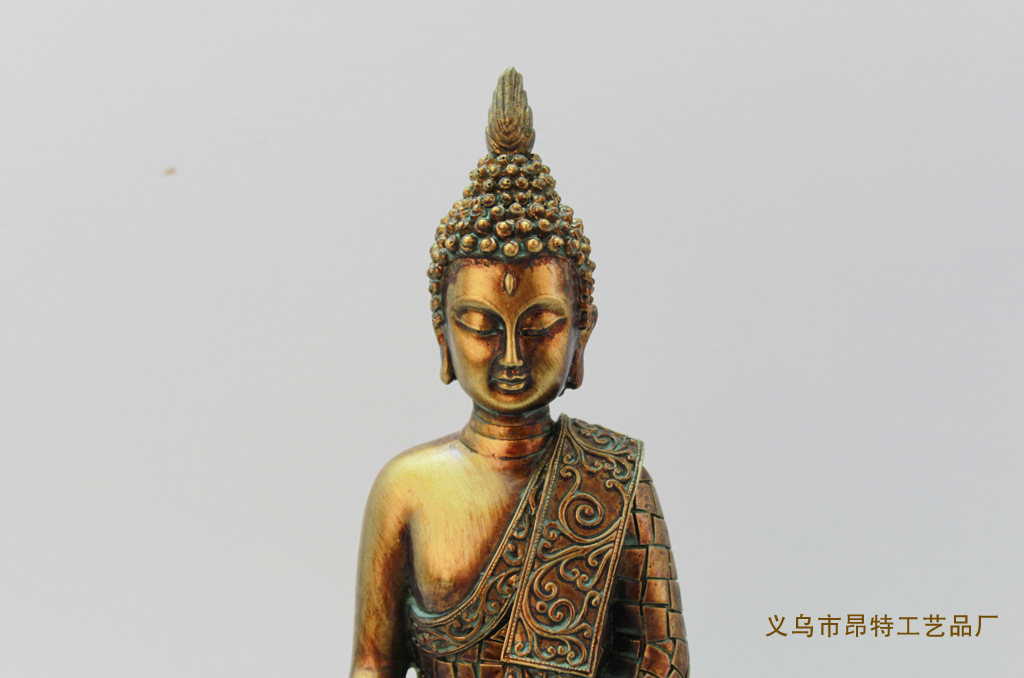 Resin Crafts Thailand Golden Buddha Ornament Home Furnishings Southeast Asia Buddha Head Decorations