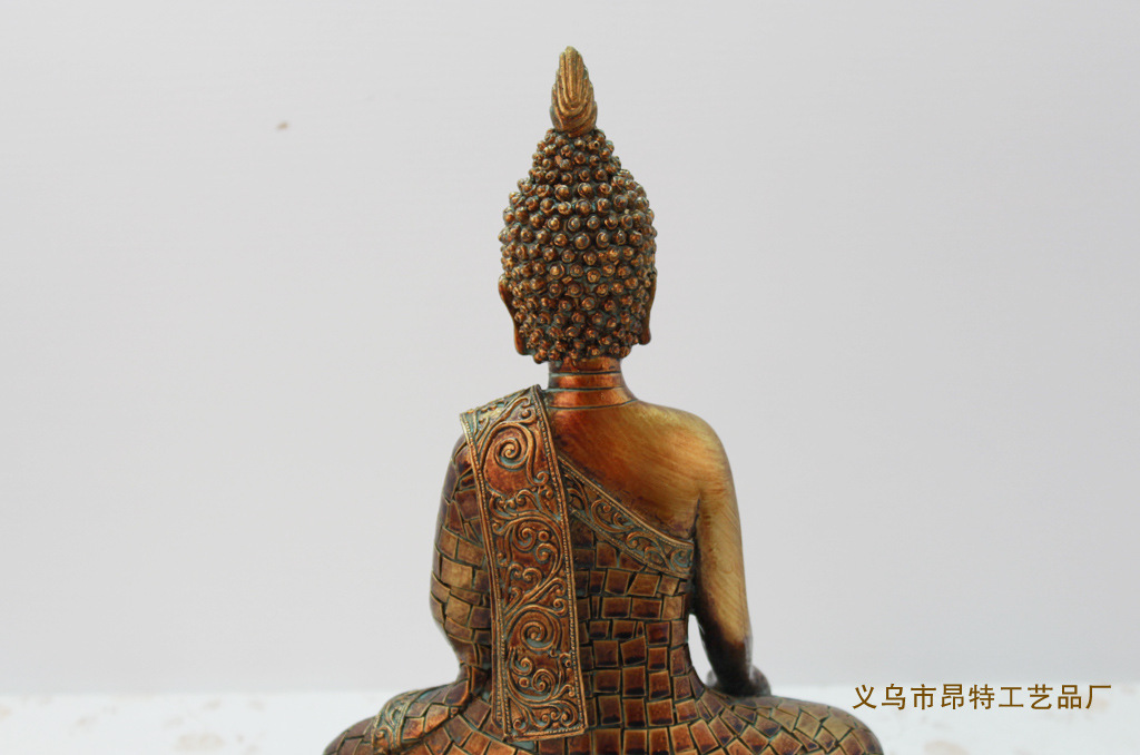 Resin Crafts Thailand Golden Buddha Ornament Home Furnishings Southeast Asia Buddha Head Decorations