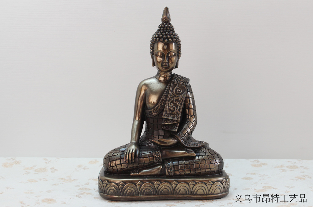 Resin Crafts Thailand Golden Buddha Ornament Home Furnishings Southeast Asia Buddha Head Decorations