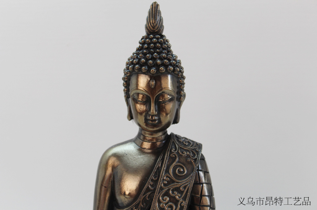 Resin Crafts Thailand Golden Buddha Ornament Home Furnishings Southeast Asia Buddha Head Decorations