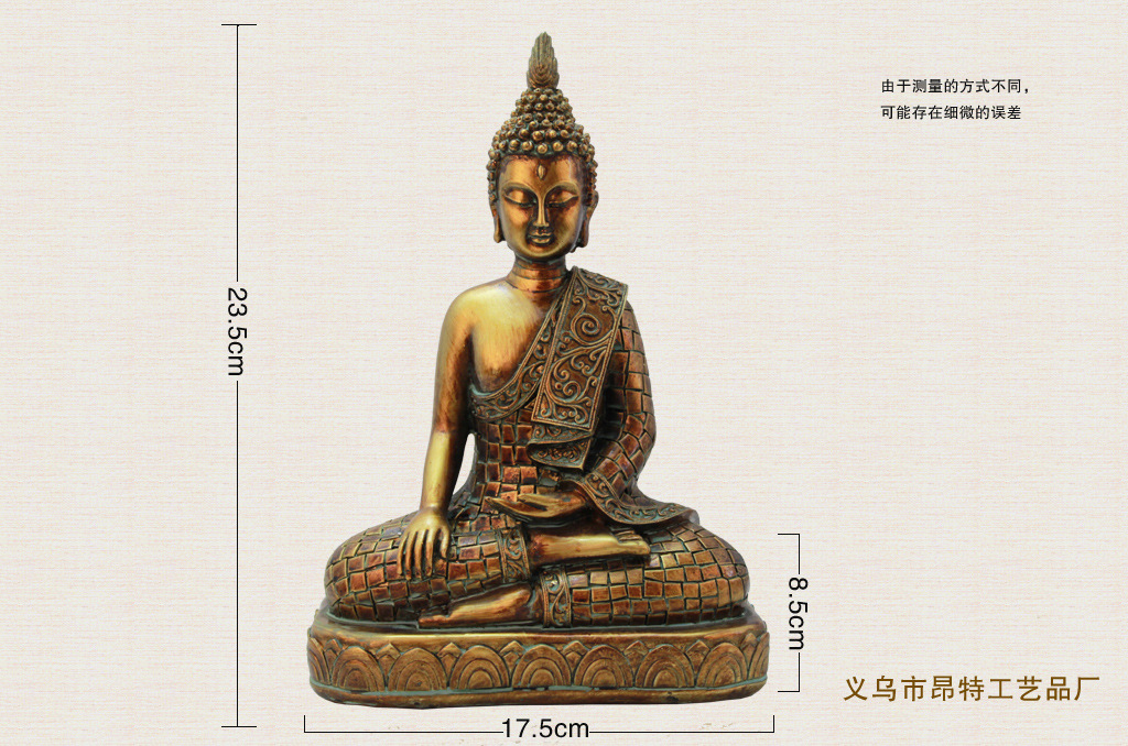 Resin Crafts Thailand Golden Buddha Ornament Home Furnishings Southeast Asia Buddha Head Decorations