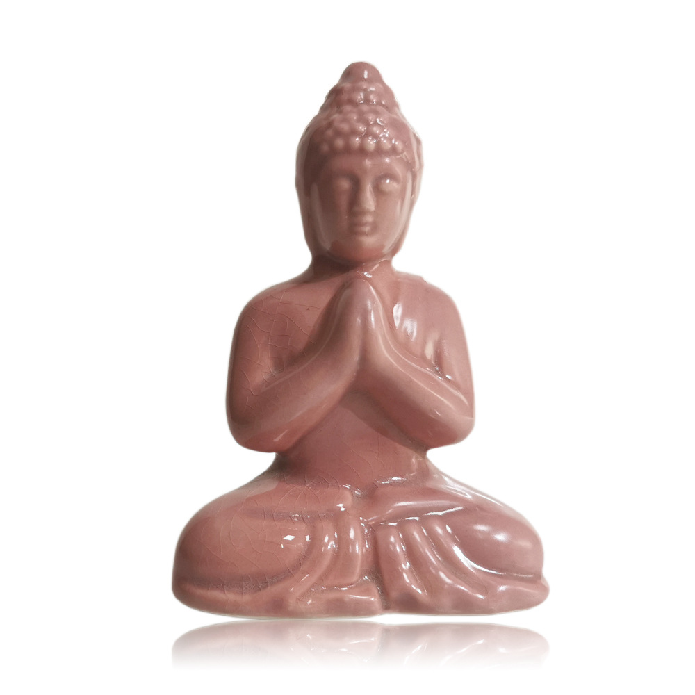 Buddha Zen Small Buddha Statue Home Living Room Office Tea Room Decoration Car God Buddha Safety Decoration Crafts