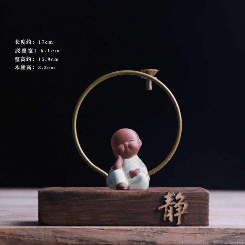 Ornaments Placement Base New Chinese Style Zen Incense Burner Backflow Incense Hallway Buddha Statue Placement Base