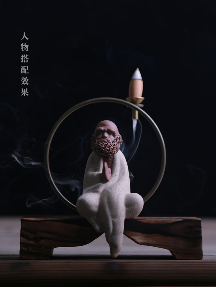 Ornaments Placement Base New Chinese Style Zen Incense Burner Backflow Incense Hallway Buddha Statue Placement Base