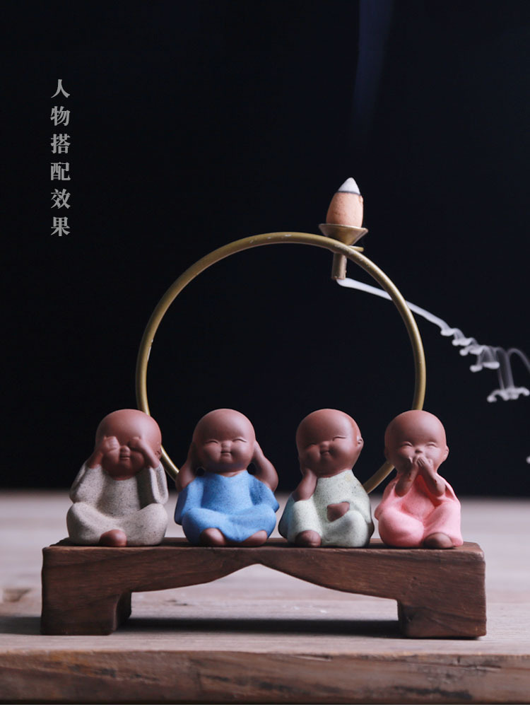 Ornaments Placement Base New Chinese Style Zen Incense Burner Backflow Incense Hallway Buddha Statue Placement Base