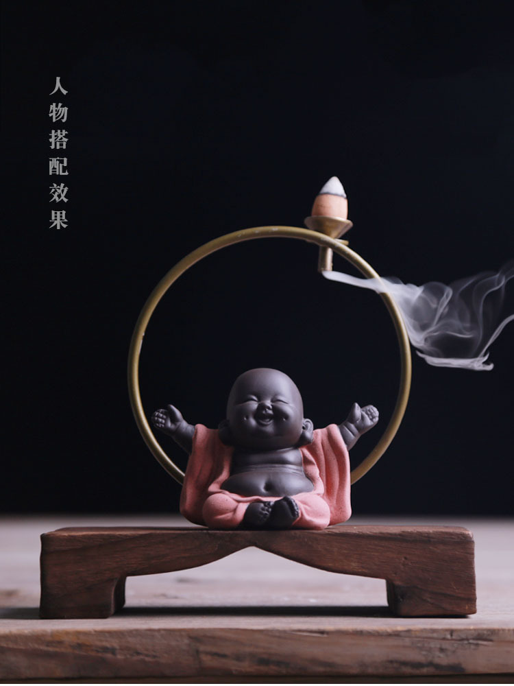 Ornaments Placement Base New Chinese Style Zen Incense Burner Backflow Incense Hallway Buddha Statue Placement Base