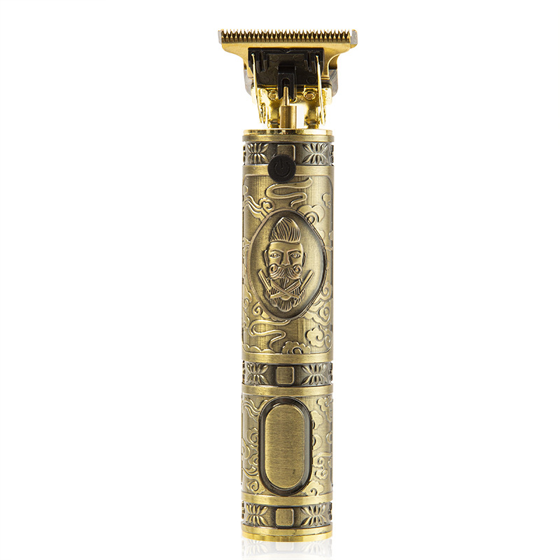 Head Barber Scissors Vintage Carved Buddha Head Dragon and Phoenix Electric Clippers Trimming Small Clipper Hair Clipper