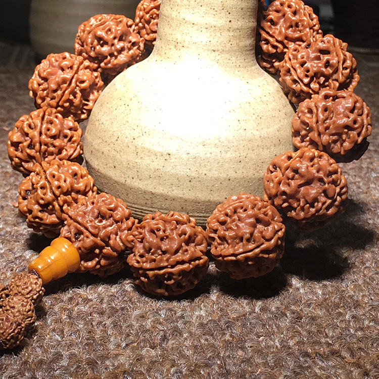 Yimusiyu Nepal Big Rudraksha Beads Stump Five Or Six Petals Red Skin Yellow Skin Buddha Beads Crafts Bodhi Bracelet