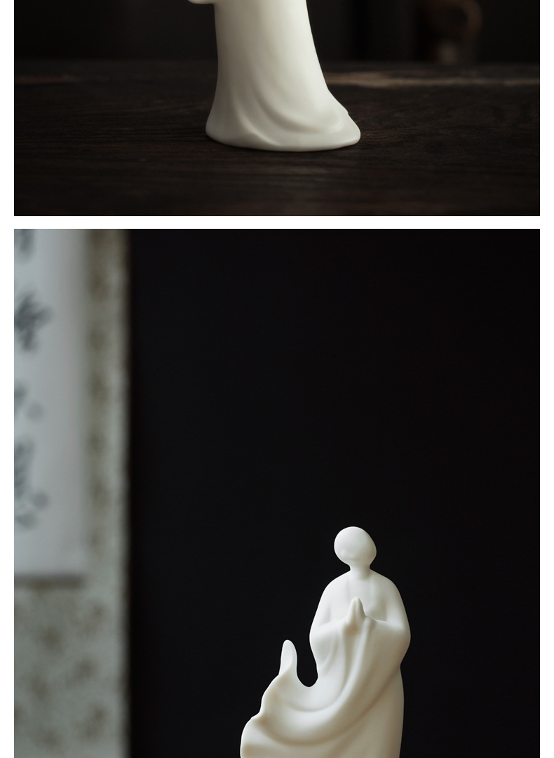 Factory Blanc De Chine Chinese Zen Buddha Little Monk Tea Pet Decoration Ceramic Antique Shelf Study Room Decoration Factory Blanc De Chine Chinese Zen Buddha Little Monk Tea Pet Decoration Ceramic Antique Shelf Study Room Decoration