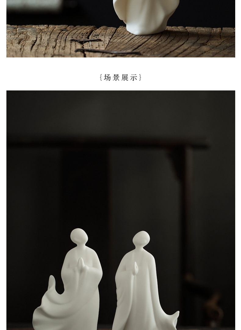 Factory Blanc De Chine Chinese Zen Buddha Little Monk Tea Pet Decoration Ceramic Antique Shelf Study Room Decoration Factory Blanc De Chine Chinese Zen Buddha Little Monk Tea Pet Decoration Ceramic Antique Shelf Study Room Decoration