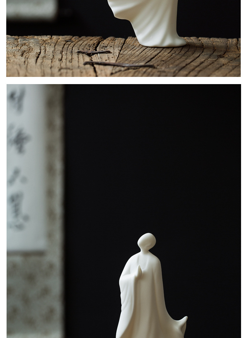 Factory Blanc De Chine Chinese Zen Buddha Little Monk Tea Pet Decoration Ceramic Antique Shelf Study Room Decoration Factory Blanc De Chine Chinese Zen Buddha Little Monk Tea Pet Decoration Ceramic Antique Shelf Study Room Decoration